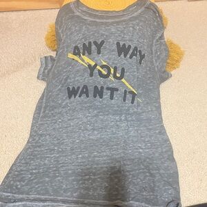 Lucky Brand Gray Tee with Yellow Graphic